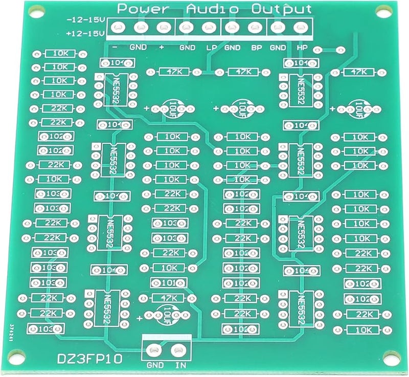 NE5533 3 قنوات مكبر صوت مسبق DIY طقم مع مزدوج DC 9-15V جهير متوسط حاد - Image 3